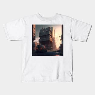 In the wastelands : Dusty city Kids T-Shirt
